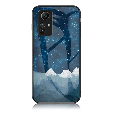 Funda Bumper Silicona Gel Espejo Patron de Moda Carcasa LS2 para Xiaomi Redmi Note 12S Azul