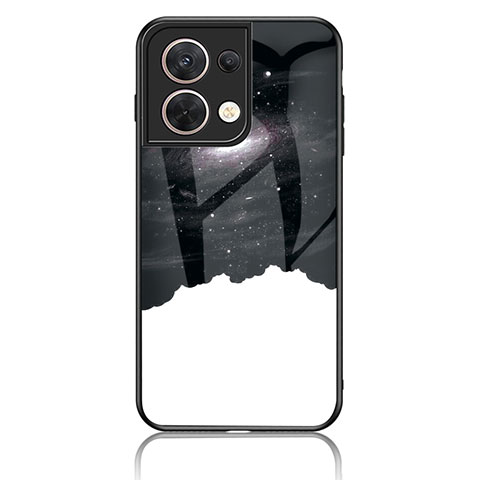 Funda Bumper Silicona Gel Espejo Patron de Moda Carcasa LS2 para Xiaomi Redmi Note 13 5G Negro