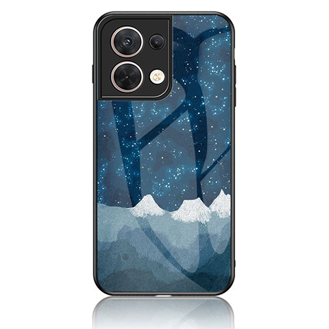 Funda Bumper Silicona Gel Espejo Patron de Moda Carcasa LS2 para Xiaomi Redmi Note 13 Pro 5G Azul