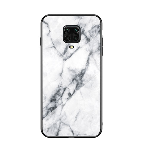 Funda Bumper Silicona Gel Espejo Patron de Moda Carcasa LS2 para Xiaomi Redmi Note 9 Pro Max Blanco