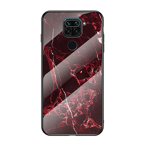 Funda Bumper Silicona Gel Espejo Patron de Moda Carcasa LS2 para Xiaomi Redmi Note 9 Rojo