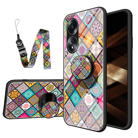 Funda Bumper Silicona Gel Espejo Patron de Moda Carcasa LS3 para Oppo A18 Multicolor