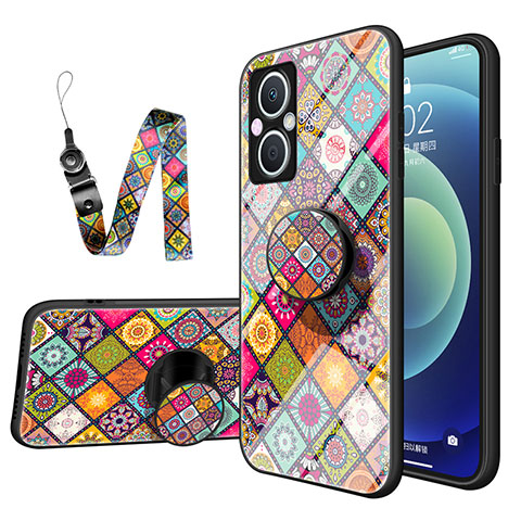 Funda Bumper Silicona Gel Espejo Patron de Moda Carcasa LS3 para Oppo A96 5G Multicolor