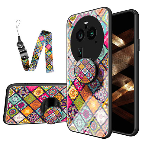 Funda Bumper Silicona Gel Espejo Patron de Moda Carcasa LS3 para Oppo Find X6 5G Multicolor