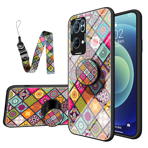 Funda Bumper Silicona Gel Espejo Patron de Moda Carcasa LS3 para Oppo Reno7 Pro 5G Vistoso