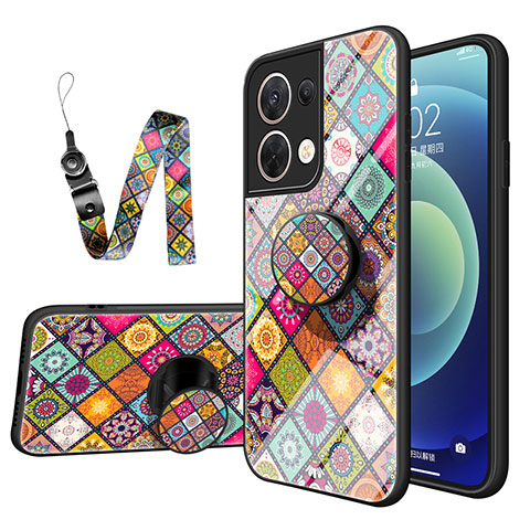 Funda Bumper Silicona Gel Espejo Patron de Moda Carcasa LS3 para Oppo Reno8 5G Vistoso