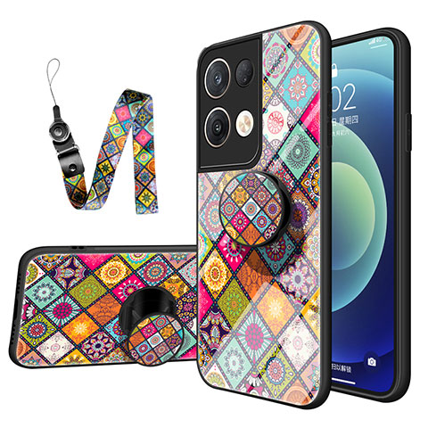 Funda Bumper Silicona Gel Espejo Patron de Moda Carcasa LS3 para Oppo Reno8 Pro 5G Vistoso