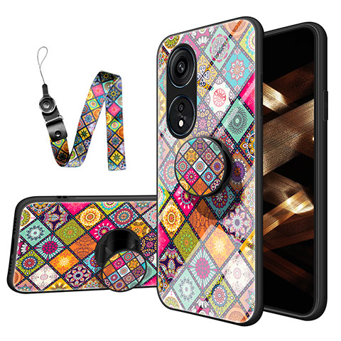 Funda Bumper Silicona Gel Espejo Patron de Moda Carcasa LS3 para Oppo Reno8 T 4G Multicolor