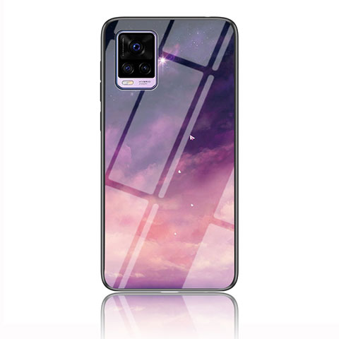 Funda Bumper Silicona Gel Espejo Patron de Moda Carcasa LS3 para Vivo V20 (2021) Morado