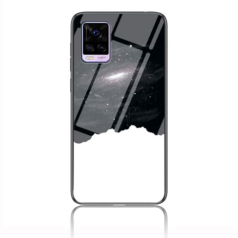 Funda Bumper Silicona Gel Espejo Patron de Moda Carcasa LS3 para Vivo V20 (2021) Negro