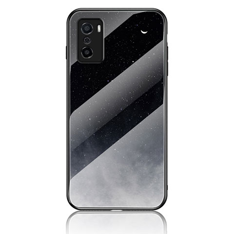 Funda Bumper Silicona Gel Espejo Patron de Moda Carcasa LS4 para Oppo A55S 5G Gris