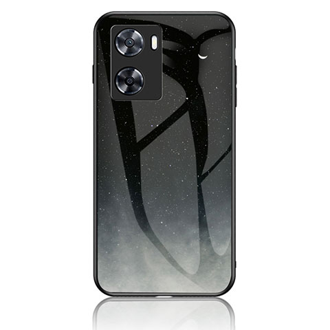 Funda Bumper Silicona Gel Espejo Patron de Moda Carcasa LS4 para Oppo A77 4G Gris