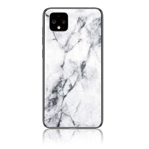 Funda Bumper Silicona Gel Espejo Patron de Moda Carcasa para Google Pixel 4 XL Blanco