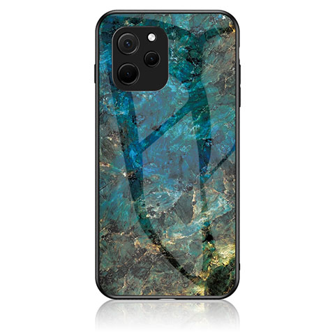 Funda Bumper Silicona Gel Espejo Patron de Moda Carcasa para Huawei Enjoy 50z Azul