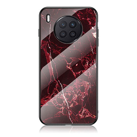 Funda Bumper Silicona Gel Espejo Patron de Moda Carcasa para Huawei Honor 50 Lite Rojo