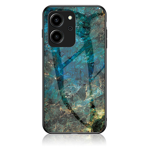 Funda Bumper Silicona Gel Espejo Patron de Moda Carcasa para Huawei Honor 80 SE 5G Azul