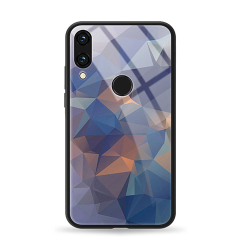 Funda Bumper Silicona Gel Espejo Patron de Moda Carcasa para Huawei Honor 8X Azul