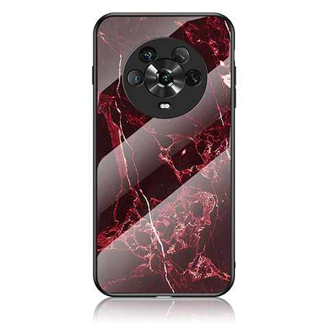 Funda Bumper Silicona Gel Espejo Patron de Moda Carcasa para Huawei Honor Magic4 5G Rojo