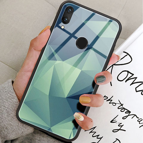 Funda Bumper Silicona Gel Espejo Patron de Moda Carcasa para Huawei Honor View 10 Lite Verde