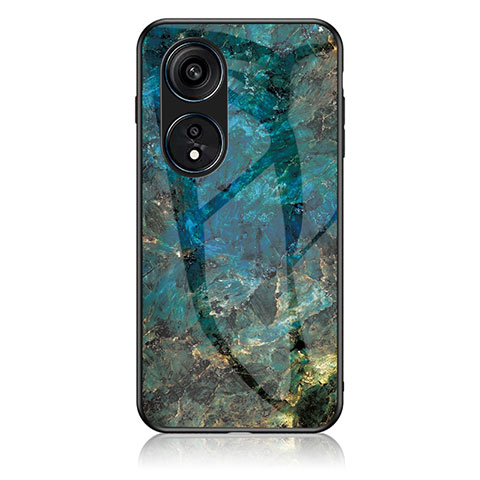 Funda Bumper Silicona Gel Espejo Patron de Moda Carcasa para Huawei Honor X5 Plus Azul