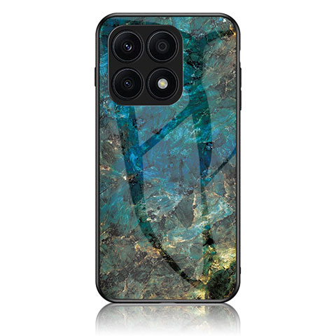 Funda Bumper Silicona Gel Espejo Patron de Moda Carcasa para Huawei Honor X6 5G Azul