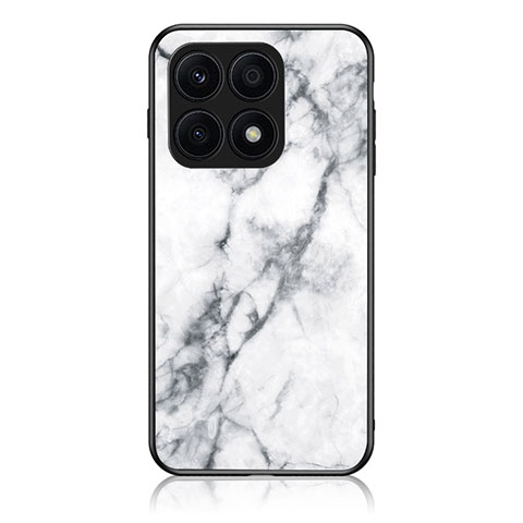 Funda Bumper Silicona Gel Espejo Patron de Moda Carcasa para Huawei Honor X8a 5G Blanco