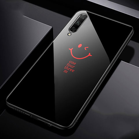 Funda Bumper Silicona Gel Espejo Patron de Moda Carcasa para Huawei Y9s Negro