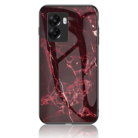 Funda Bumper Silicona Gel Espejo Patron de Moda Carcasa para OnePlus Nord N300 5G Rojo