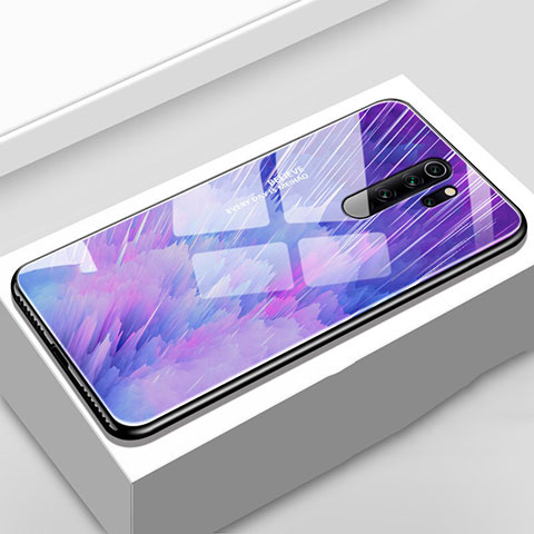 Funda Bumper Silicona Gel Espejo Patron de Moda Carcasa para Oppo A11X Morado