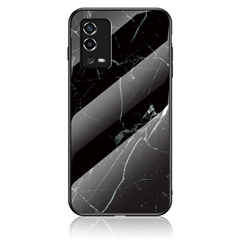 Funda Bumper Silicona Gel Espejo Patron de Moda Carcasa para Oppo A55 4G Negro