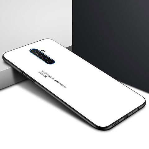 Funda Bumper Silicona Gel Espejo Patron de Moda Carcasa para Oppo Reno Ace Blanco