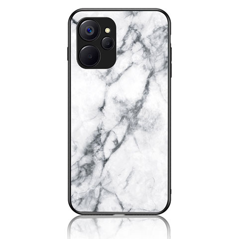 Funda Bumper Silicona Gel Espejo Patron de Moda Carcasa para Realme 10T 5G Blanco