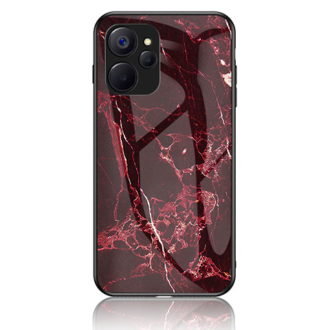 Funda Bumper Silicona Gel Espejo Patron de Moda Carcasa para Realme 10T 5G Rojo