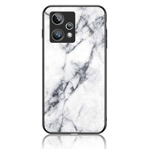 Funda Bumper Silicona Gel Espejo Patron de Moda Carcasa para Realme 9 Pro+ Plus 5G Blanco