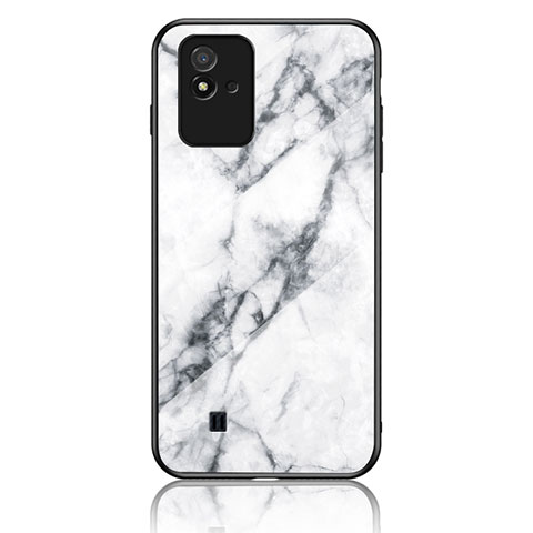 Funda Bumper Silicona Gel Espejo Patron de Moda Carcasa para Realme C11 (2021) Blanco