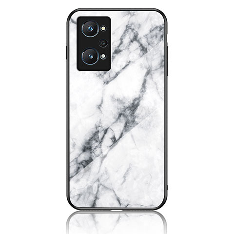 Funda Bumper Silicona Gel Espejo Patron de Moda Carcasa para Realme GT Neo 3T 5G Blanco