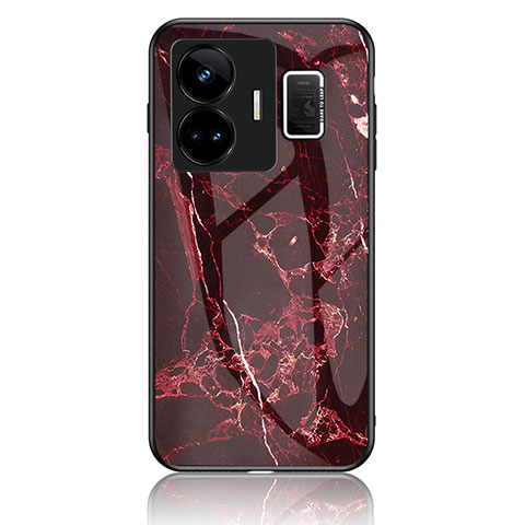 Funda Bumper Silicona Gel Espejo Patron de Moda Carcasa para Realme GT Neo5 240W 5G Rojo