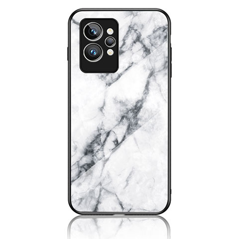 Funda Bumper Silicona Gel Espejo Patron de Moda Carcasa para Realme GT2 Pro 5G Blanco