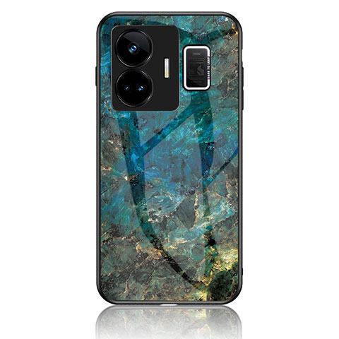 Funda Bumper Silicona Gel Espejo Patron de Moda Carcasa para Realme GT3 5G Azul