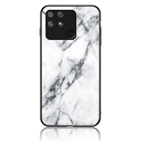 Funda Bumper Silicona Gel Espejo Patron de Moda Carcasa para Realme Narzo 50A Blanco