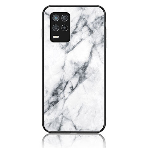 Funda Bumper Silicona Gel Espejo Patron de Moda Carcasa para Realme Q3 5G Blanco