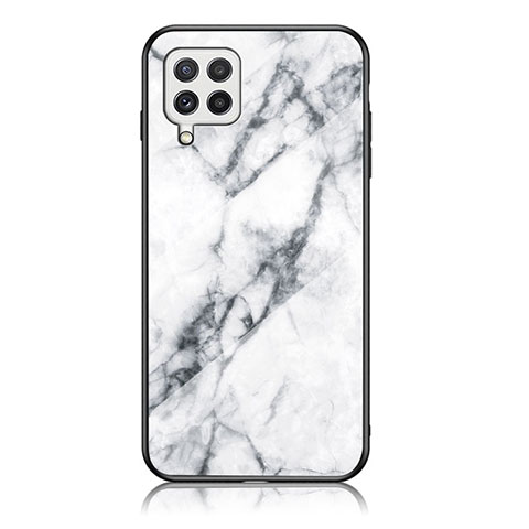 Funda Bumper Silicona Gel Espejo Patron de Moda Carcasa para Samsung Galaxy A22 4G Blanco