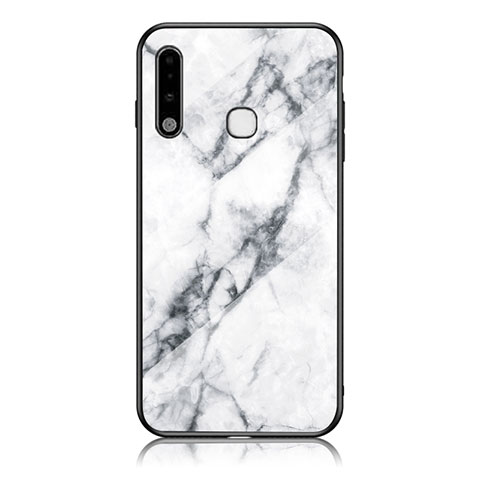 Funda Bumper Silicona Gel Espejo Patron de Moda Carcasa para Samsung Galaxy A70E Blanco