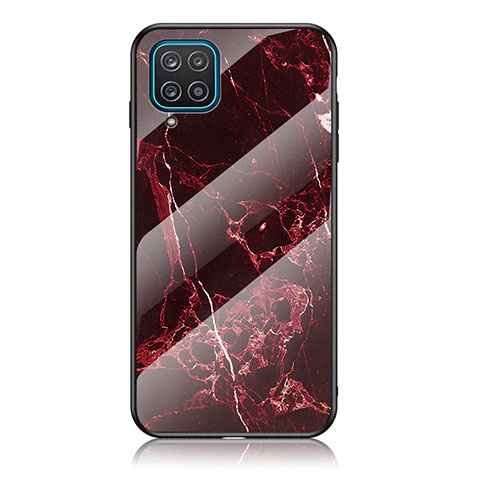 Funda Bumper Silicona Gel Espejo Patron de Moda Carcasa para Samsung Galaxy F12 Rojo