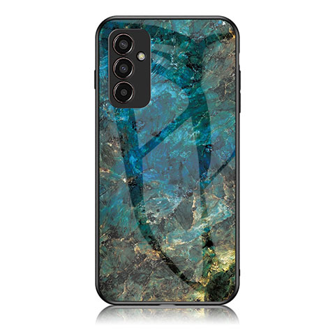 Funda Bumper Silicona Gel Espejo Patron de Moda Carcasa para Samsung Galaxy F13 4G Azul