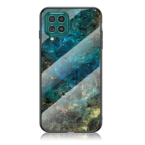 Funda Bumper Silicona Gel Espejo Patron de Moda Carcasa para Samsung Galaxy F62 5G Azul