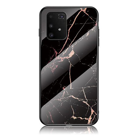 Funda Bumper Silicona Gel Espejo Patron de Moda Carcasa para Samsung Galaxy S10 Lite Oro y Negro