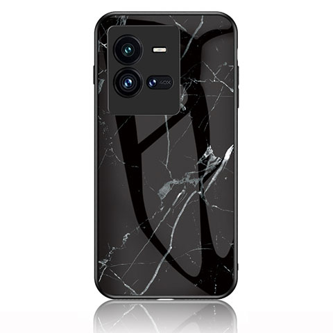 Funda Bumper Silicona Gel Espejo Patron de Moda Carcasa para Vivo iQOO 10 Pro 5G Negro