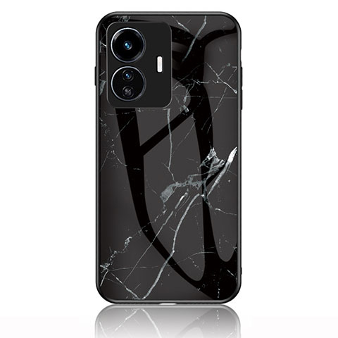 Funda Bumper Silicona Gel Espejo Patron de Moda Carcasa para Vivo iQOO Z6 Lite 5G Negro