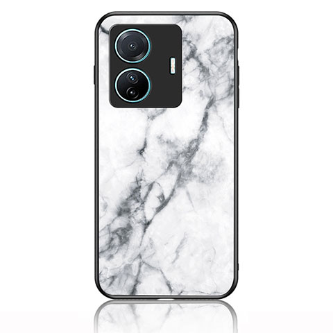 Funda Bumper Silicona Gel Espejo Patron de Moda Carcasa para Vivo T1 Pro 5G Blanco